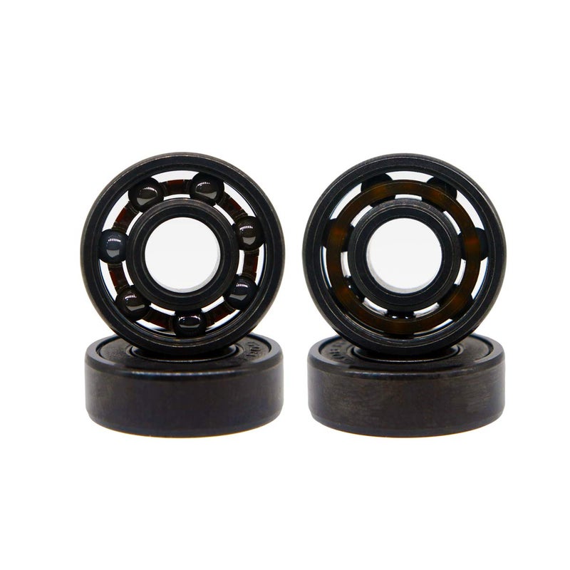 Z-First High Speed 608RS Hybrid Black Ceramic Bearings for Longboard, Inline Skates, Skateboard, Scooters, Skateboard and more (Pack of 4, Black) - Image 2